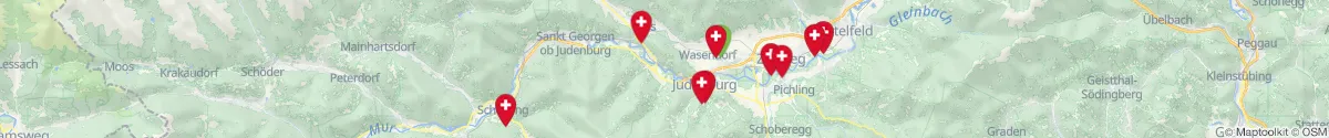 Map view for Pharmacies emergency services nearby Sankt Peter ob Judenburg (Murtal, Steiermark)